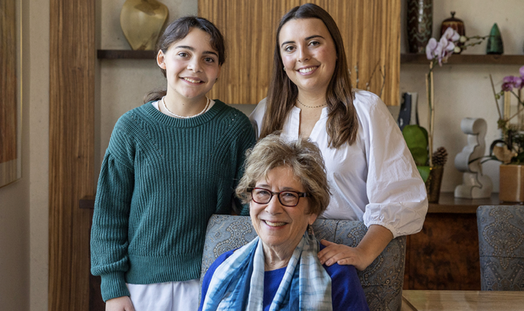 Claudia Kadis and her granddaughters Eloise Hall Kadis and Dylan Rose Kadis